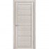Межкомнатная дверь экошпон ЛУ 7 стекло белое (Капучино)