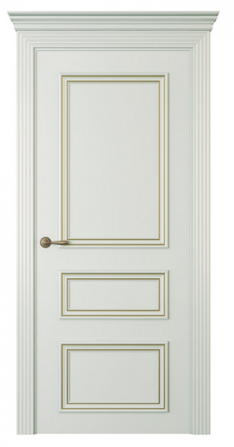 Межкомнатная дверь Дрезден 3 (глухая патина)   Эмаль серый шелк