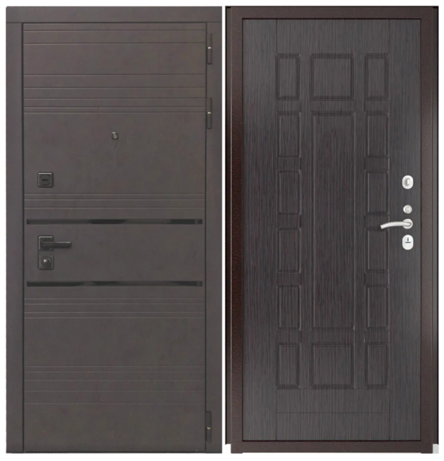 Входная дверь Luxor - 43 - ПВХ ФЛ-244 (10мм, венге) Входная дверь Luxor - 43 - ПВХ ФЛ-244 (10мм, венге)