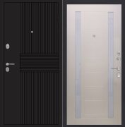 Дверь ZMD Черный кварц FLS Белый шелк