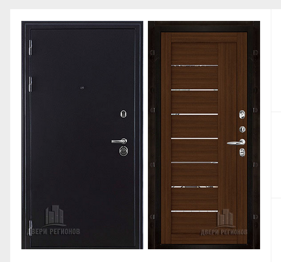 Дверь входная Колизей, цвет темное серебро антик, панель -  light 2110 (зеркало) цвет орех вельвет