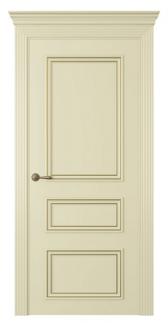 Межкомнатная дверь Дрезден 3 (глухая патина)   Эмаль шампань