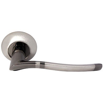 Ручка дверная ФОНТАН DIY MH-04 SN/CP Белый Никель/Черный Никель