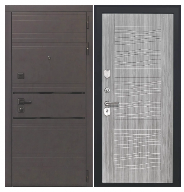 Входная дверь Luxor - 43 - ФЛ-259 (10мм, дуб с пилением) Входная дверь Luxor - 43 - ФЛ-259 (10мм, дуб с пилением)