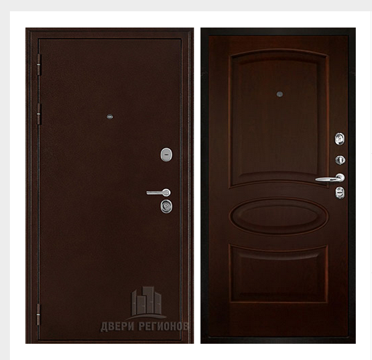 Дверь входная взломостойкая Феникс 3K, цвет медный антик, панель -  оливия цвет орех тон 2