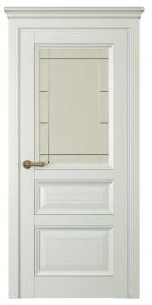 Межкомнатная дверь Riva Classica 2 (ст.стелла)  Экошпон серый шелк