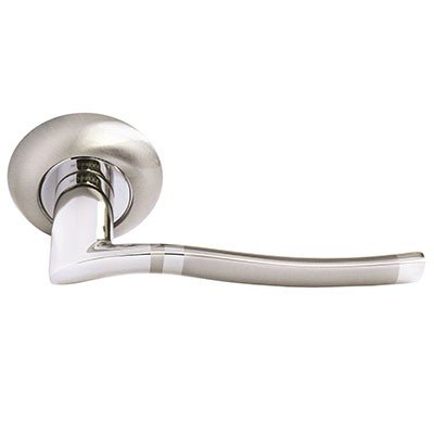 Ручка дверная ФОНТАН DIY MH-04 SN/CP Белый Никель/полированный Хром