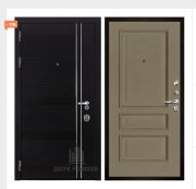 Дверь входная взломостойкая Сенатор Карбон, цвет черная мозаика,  панель - вена цвет нефрит