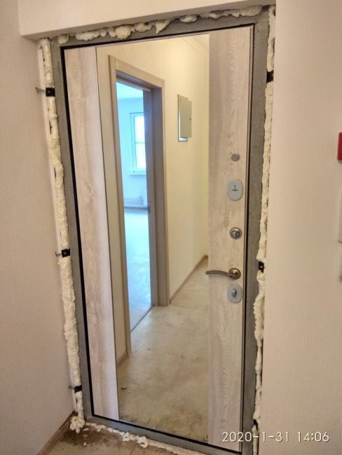 Дверь ZMD Черный кварц Зеркало XXL Белая сосна Дверь ZMD Черный кварц Зеркало XXL Белая сосна