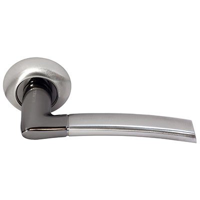 Ручка дверная ПИЗА DIY MH-06 SN/CP Белый Никель/Черный Никель