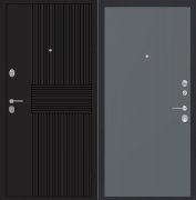 Дверь ZMD Черный кварц Гладкая Титан