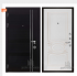 Дверь входная взломостойкая Сенатор Карбон, цвет черная мозаика, панель - аристократ цвет эмаль белая/патина капучино