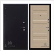 Дверь входная Колизей, цвет темное серебро антик, панель -  light 2127 цвет кремовый soft