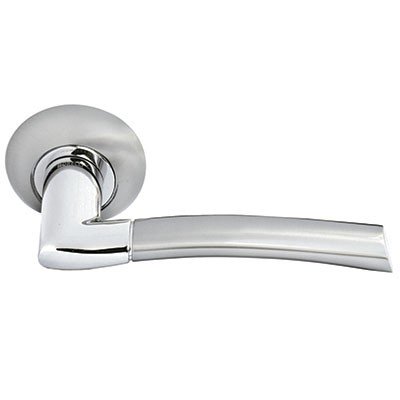 Ручка дверная ПИЗА DIY MH-06 SN/CP Белый Никель/полированный Хром