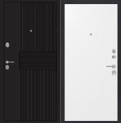 Дверь ZMD Черный кварц Гладкая Сноу