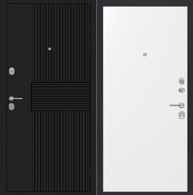 Дверь ZMD Черный кварц Гладкая Сноу Дверь ZMD Черный кварц Гладкая Сноу