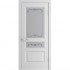Межкомнатная дверь Эмаль L-2 со стеклом (Белая эмаль)