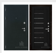 Дверь входная Президент Х7, цвет хамелеон антик, панель -  light 2110 (зеркало) цвет шоко велюр