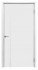 Пластиковая гладкая дверь Aquadoor Белая с молдингом