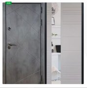 Дверь Урбан темный Зеркало XS Белый матовый