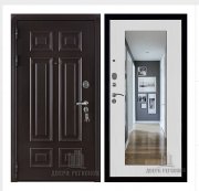 Дверь входная взломостойкая Сенатор 3D Марсель, цвет венге,  панель - зеркало maxi цвет белый сандал Дверь входная взломостойкая Сенатор 3D Марсель, цвет венге,  панель - зеркало maxi цвет белый сандал