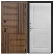 Дверь Авеста - ФЛ-609 (L-52, 10мм, белый матовый)