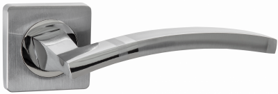 Ручка дверная "AL 520-02" Хром матовый - хром блестящий