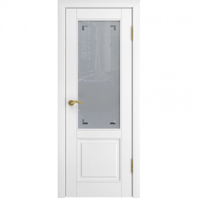 Межкомнатная дверь Эмаль L-5 со стеклом (Белая эмаль) Межкомнатная дверь Эмаль L-5 со стеклом (Белая эмаль)