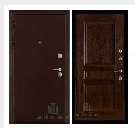 Дверь входная взломостойкая Феникс 3K, цвет медный антик, панель -  виктория цвет античный орех