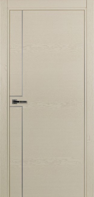 Дверь Шпон дуба 707 ДГ 21- 9 (Эмаль жемчужная по шпону)