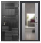 Дверь Luxor-47 - Алиса (16мм, ПВХ софт грей, зеркало)