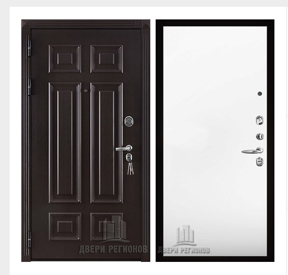 Дверь входная взломостойкая Сенатор 3D Марсель, цвет венге, панель - aurum цвет аляска гладкая