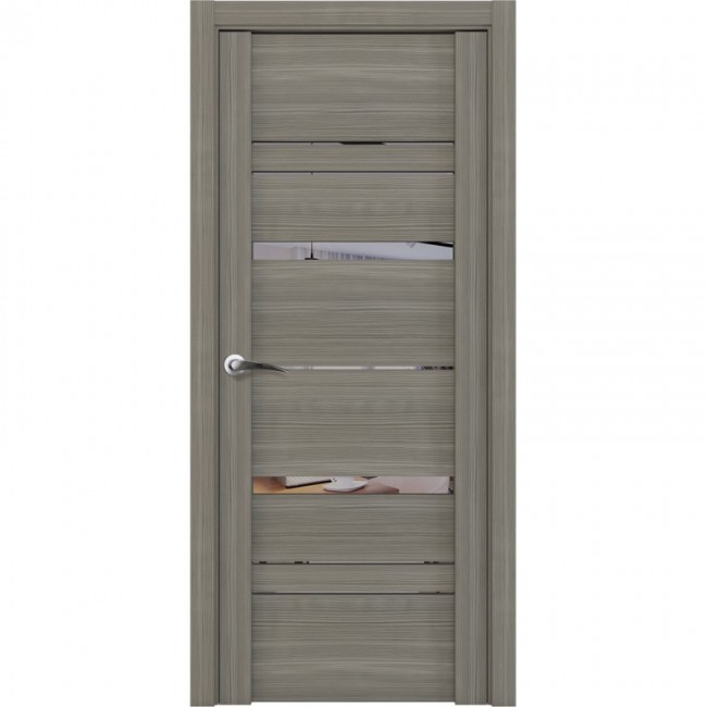 Межкомнатная дверь UniLine St 30023 серое зеркало (Софт Тортора)