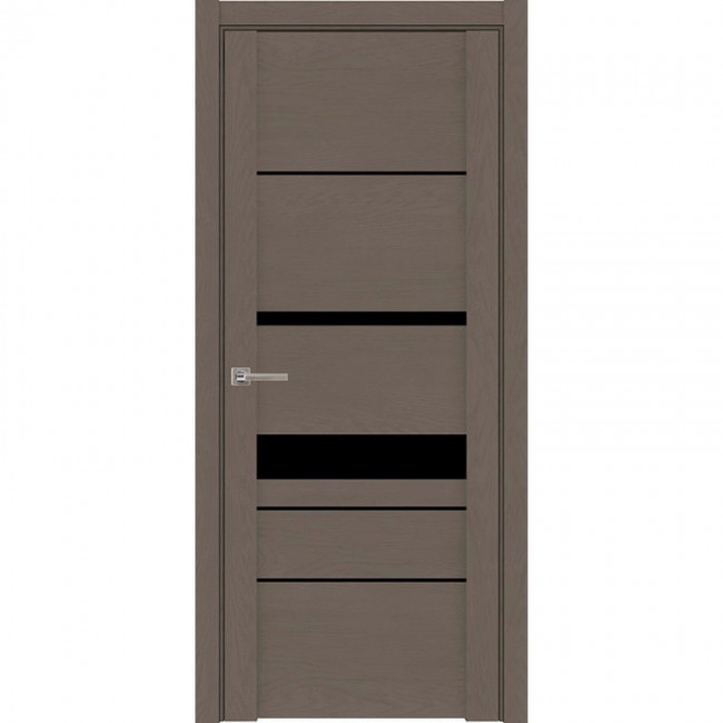 Межкомнатная дверь UniLine St 30023 черное стекло (Софт Тортора)