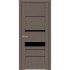 Межкомнатная дверь UniLine St 30023 черное стекло (Софт Тортора)