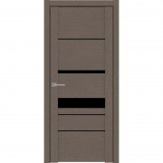 Межкомнатная дверь UniLine St 30023 черное стекло (Софт Тортора) Межкомнатная дверь UniLine St 30023 черное стекло (Софт Тортора)