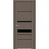 Межкомнатная дверь UniLine St 30023 черное стекло (Софт Тортора)