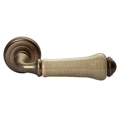 Ручка дверная MH-41-CLASSIC PG/W Старая мат.Бронза/шампань
