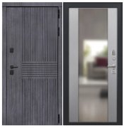 Дверь Берген - Алиса (16мм, ПВХ софт грей, зеркало)