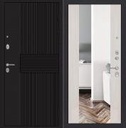 Дверь ZMD Черный кварц Зеркало XXL Сандал светлый