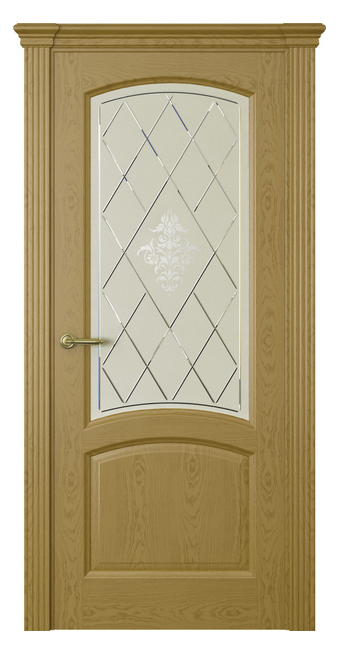 Межкомнатная дверь Корсика (ст.лана) Дуб золотой
