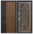 Дверь Luxor-48 - Д-19 (16мм, Грецкий орех + черная патина винорит)