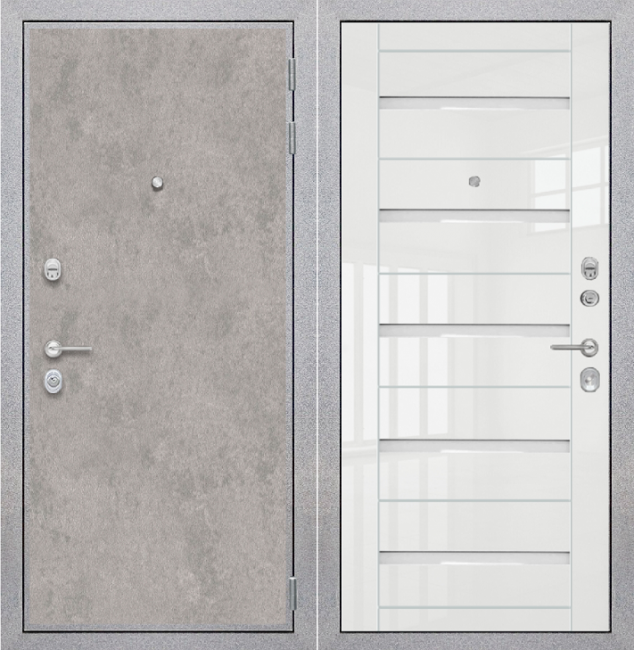 Дверь ZMD Лофт бетон SB Белый глянец Дверь ZMD Лофт бетон SB Белый глянец