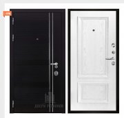 Дверь входная взломостойкая Сенатор Карбон, цвет черная мозаика,  панель - корсика цвет дуб perla