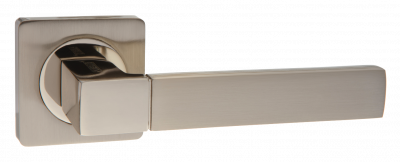 Ручка дверная "AL 521-02", никель матовый - никель блестящий Ручка дверная "AL 521-02", никель матовый - никель блестящий