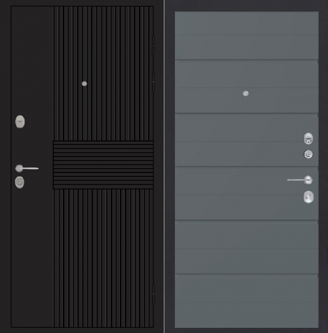 Дверь ZMD Черный кварц Лайн Титан