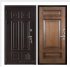 Дверь входная взломостойкая Сенатор 3D Марсель, цвет венге,  панель - рим багет цвет коньяк