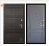 Дверь входная со сменными панелями Министр, цвет горький шоколад,  панель - perfecto цвет серый бархат
