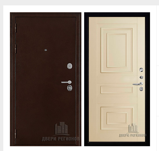 Дверь входная взломостойкая Феникс 3K, цвет медный антик, панель - 62001 цвет керамик серена