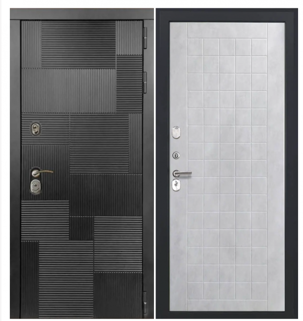 Дверь Luxor-47 - ФЛ-256 (10мм, бетон снежный)